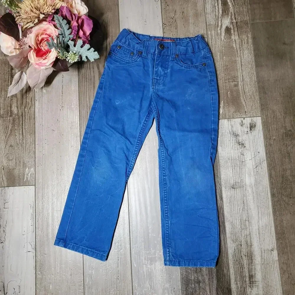 Arizona Jean Co. Size 5 Regular Boys Blue Skinny Denim Jeans Adjustable Waist